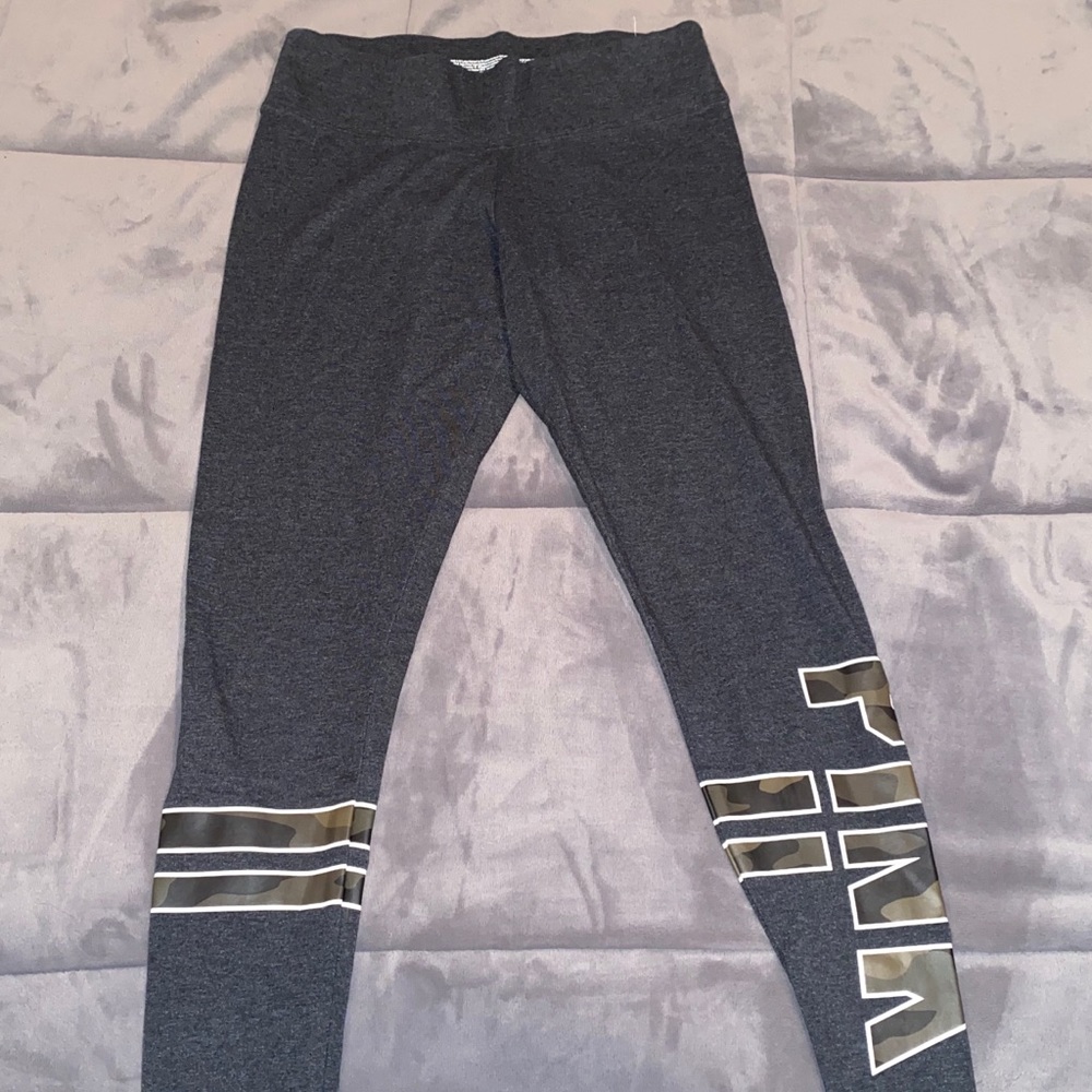 Pink Gray high waisted leggings